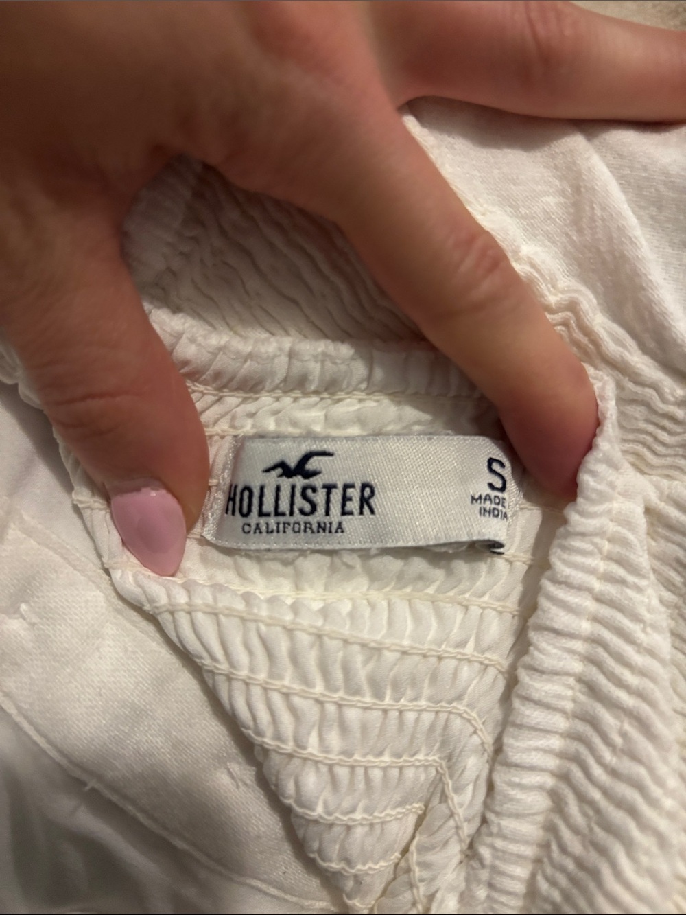 Hollister White Ruffle Strap Button-Front Romper - Picture 3 of 3